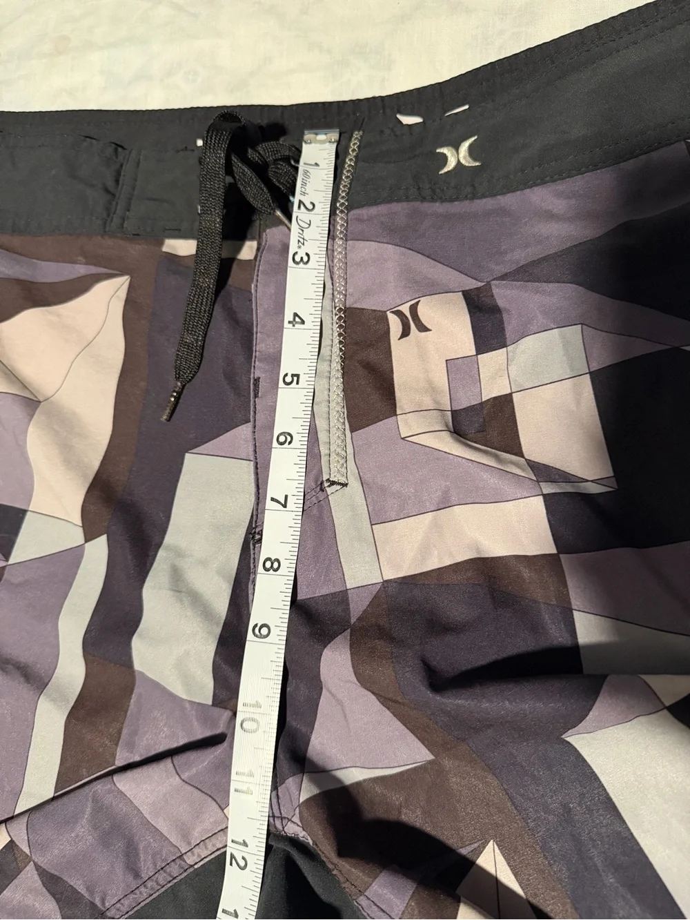 Hurley phantom Purple grey Geometric Swim Trunks size 36